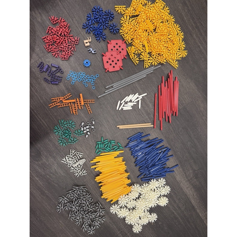 527 K'NEX RODS CONNECTORS Mixed Bulk Lot Replacement Parts KNEX Organized - Picture 10 of 10